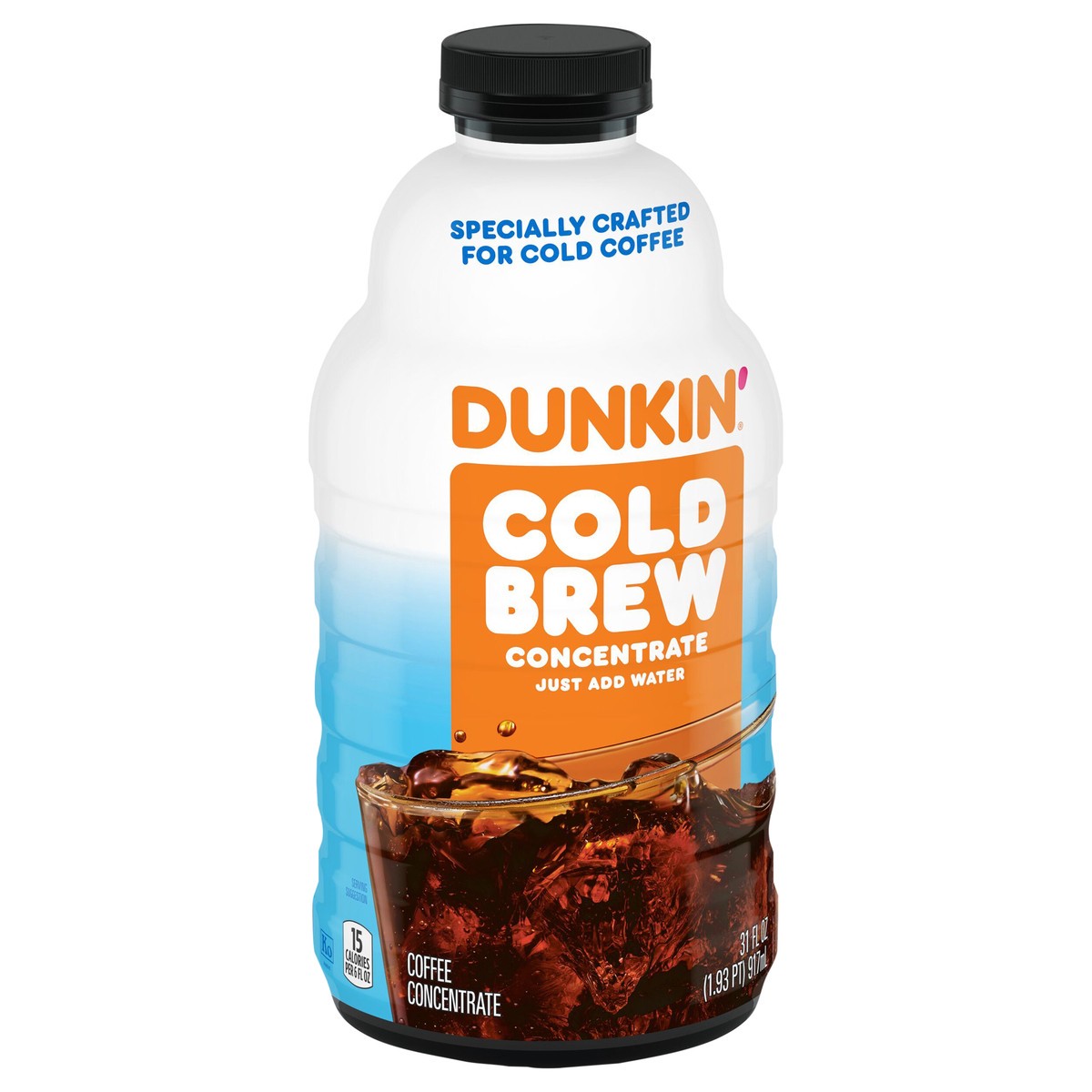 slide 8 of 8, Dunkin' Dunkin’ Cold Brew Concentrated Coffee, 31 Oz. Bottle, 31 fl oz