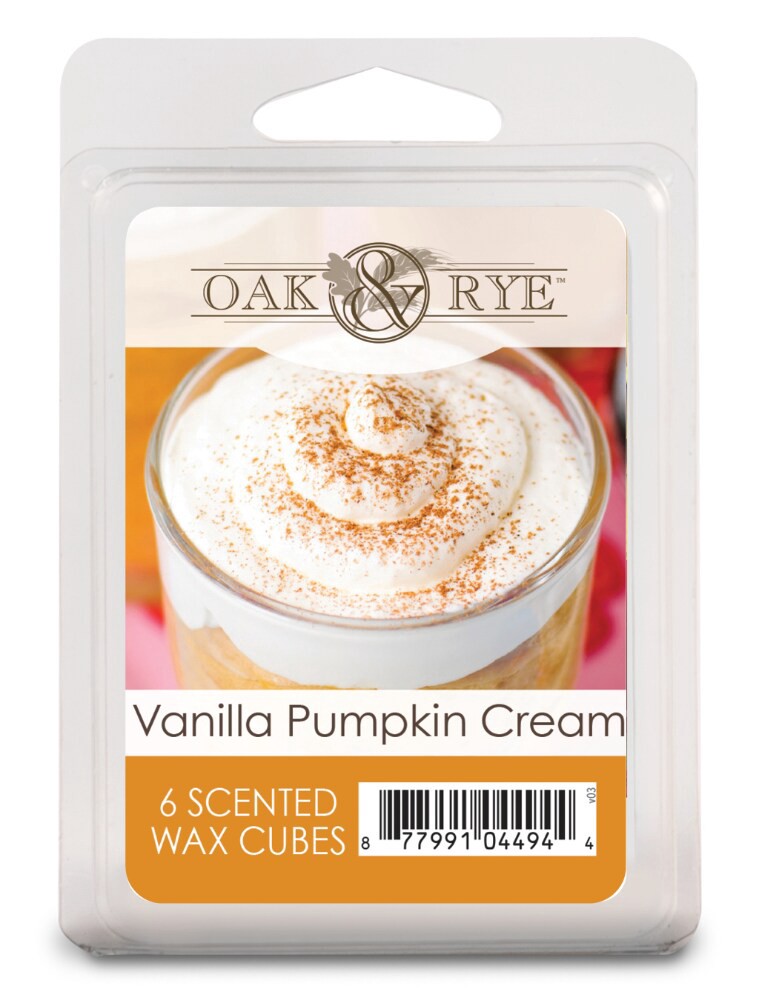 slide 1 of 4, Oak & Rye Vanilla Pumpkin Cream Wax Cubes, 6 ct