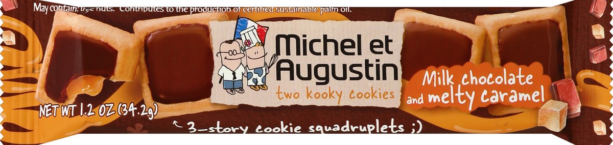 slide 5 of 5, Michel et Augustin Cookies, Milk Chocolate And Melty Caramel, 1.2 oz