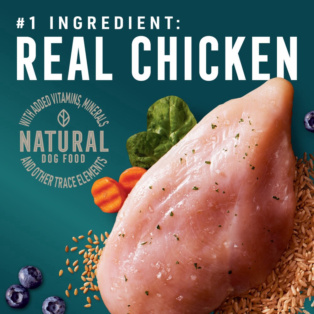 slide 5 of 6, Abound Chicken & Brown Rice Dry Dog Food, 30 lb