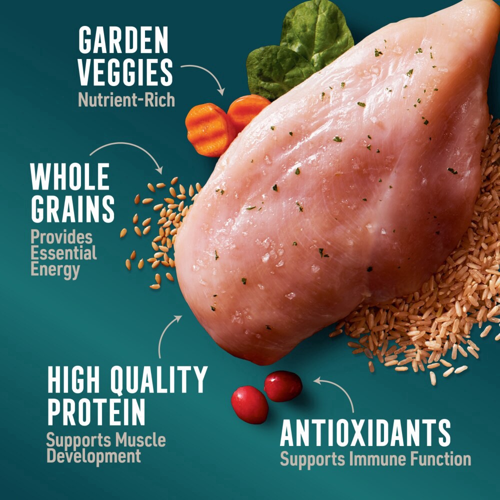 slide 4 of 6, Abound Chicken & Brown Rice Dry Dog Food, 30 lb