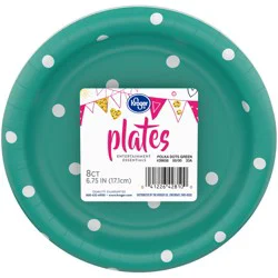 Kroger Entertainment Essentials Polka Dot Paper Plates - 8 Pack - Green