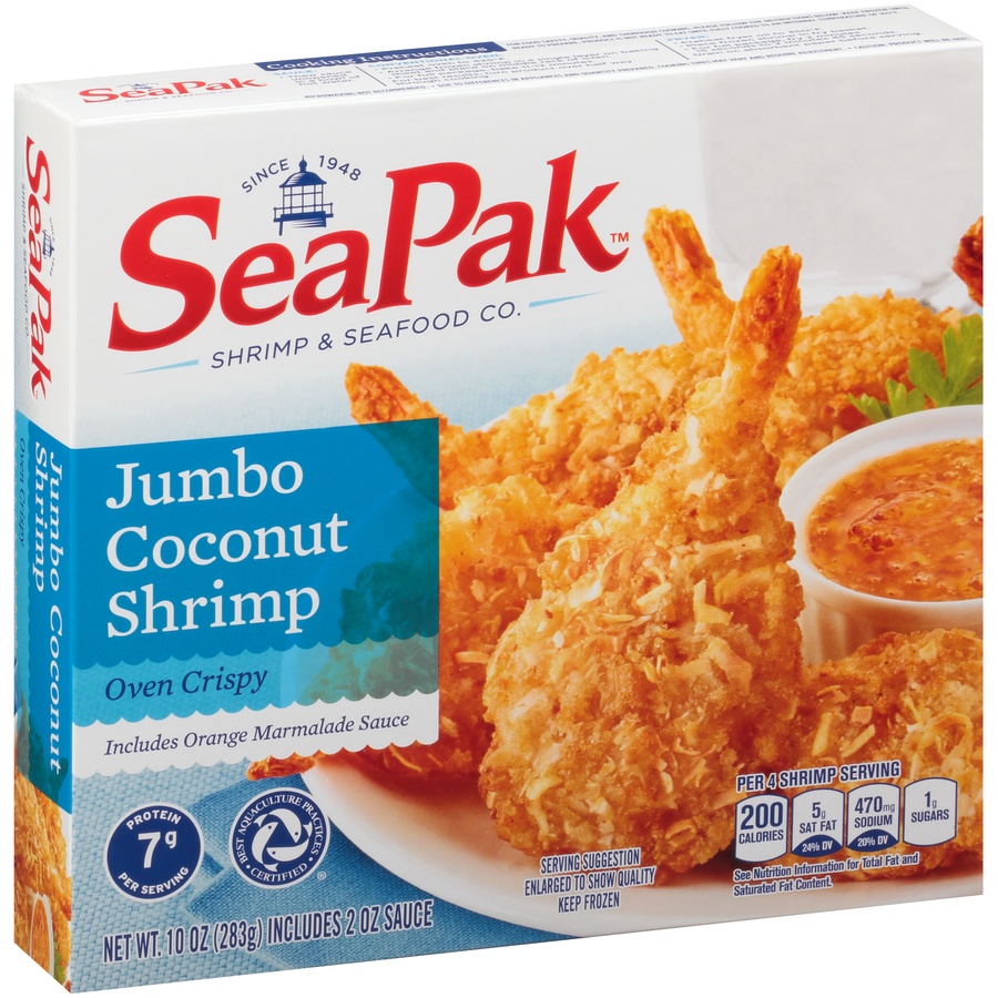 slide 2 of 8, Sea Pak Oven Crunchy Coconut Shrimp, 10 oz