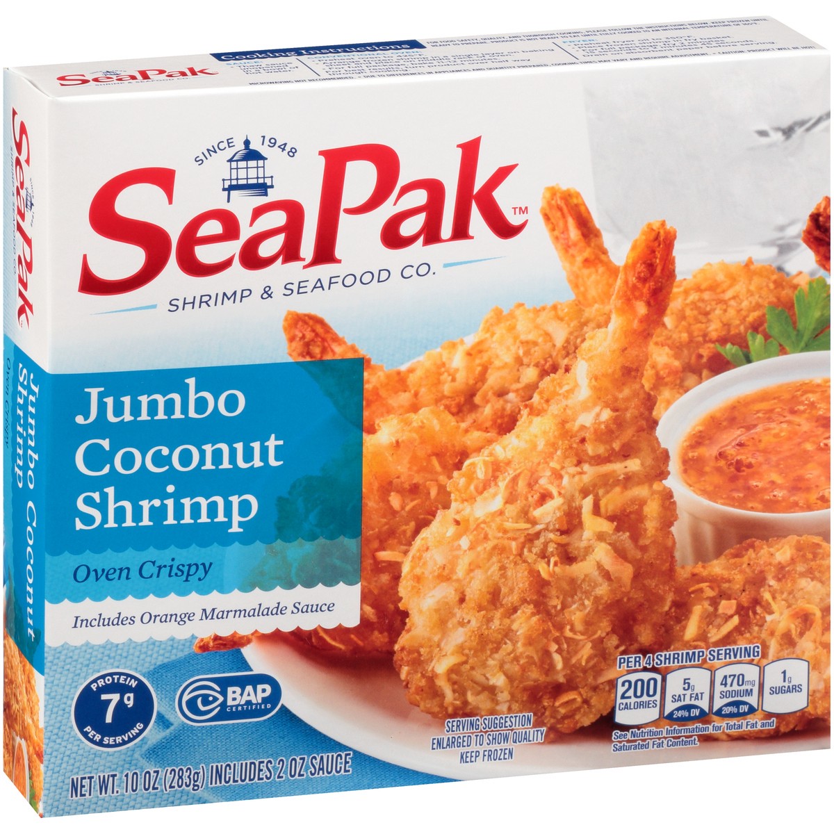 slide 8 of 9, SeaPak Coconut Shrimp Includes Orange Marmalade Sauce 10 oz, 10 oz