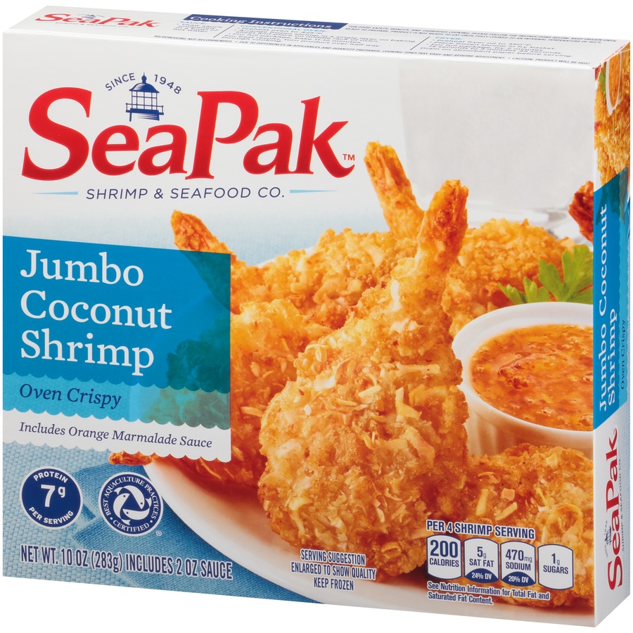 slide 3 of 8, Sea Pak Oven Crunchy Coconut Shrimp, 10 oz