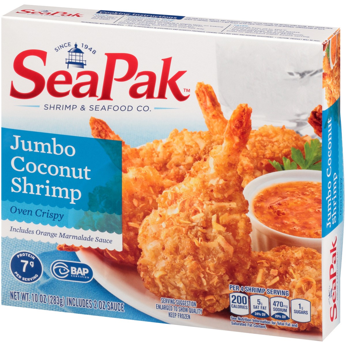 slide 6 of 9, SeaPak Coconut Shrimp Includes Orange Marmalade Sauce 10 oz, 10 oz
