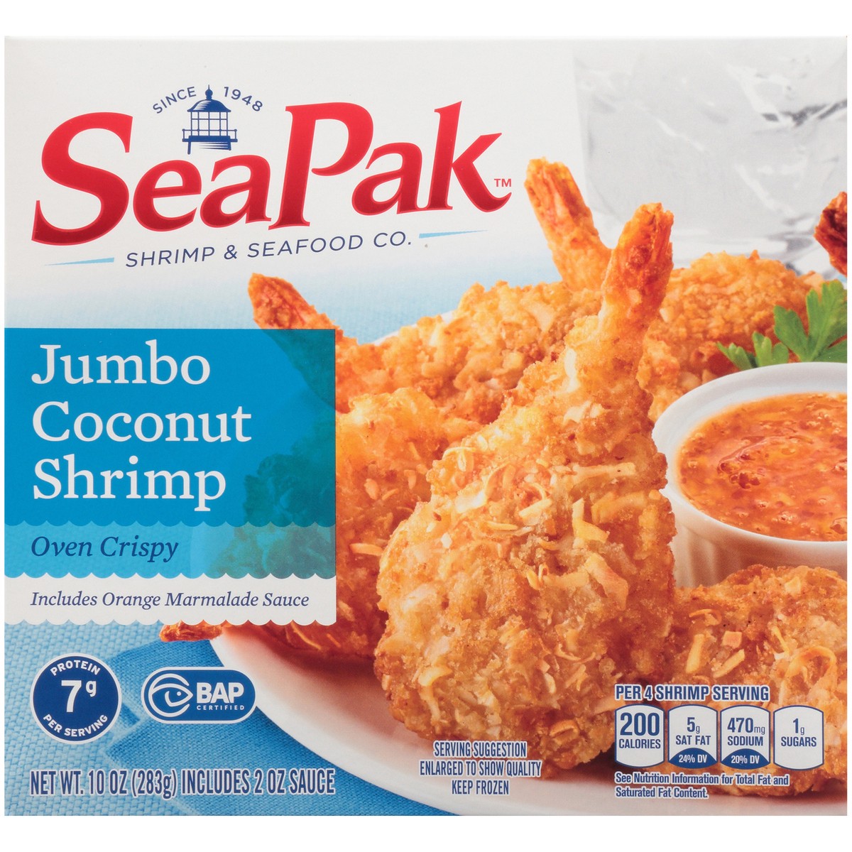 slide 7 of 9, SeaPak Coconut Shrimp Includes Orange Marmalade Sauce 10 oz, 10 oz
