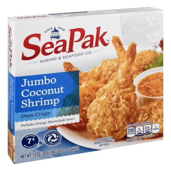 slide 1 of 8, Sea Pak Oven Crunchy Coconut Shrimp, 10 oz