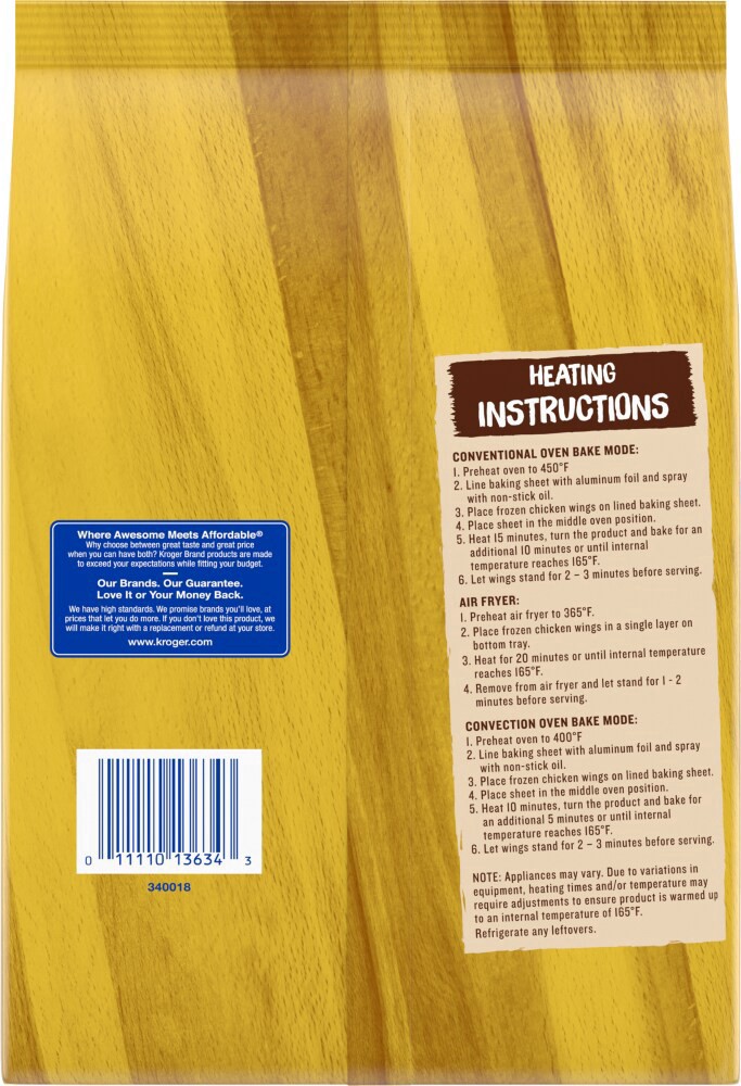 slide 5 of 5, Kroger Buffalo Style Chicken Wings, 22 oz