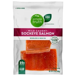 Simple Truth Frozen Wild Caught Sockeye Salmon Fillets
