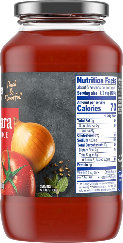 slide 2 of 3, Kroger Marinara Pasta Sauce, 24 oz