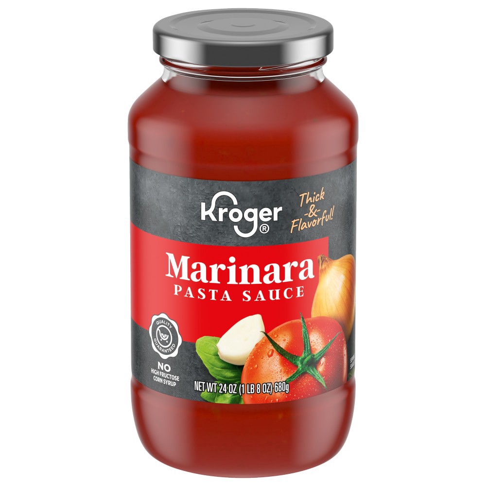 slide 1 of 3, Kroger Marinara Pasta Sauce, 24 oz