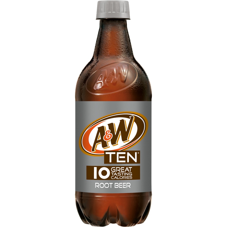 slide 1 of 1, A&W Ten Root Beer, 20 fl oz