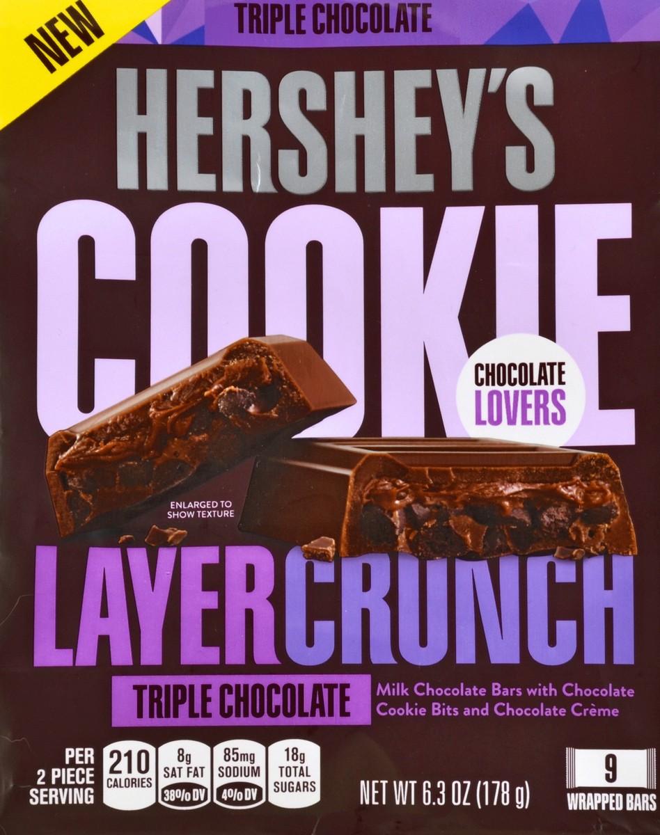 slide 2 of 6, Hershey's Triple Chocolate Cookie Layer Crunch, 6.3 oz