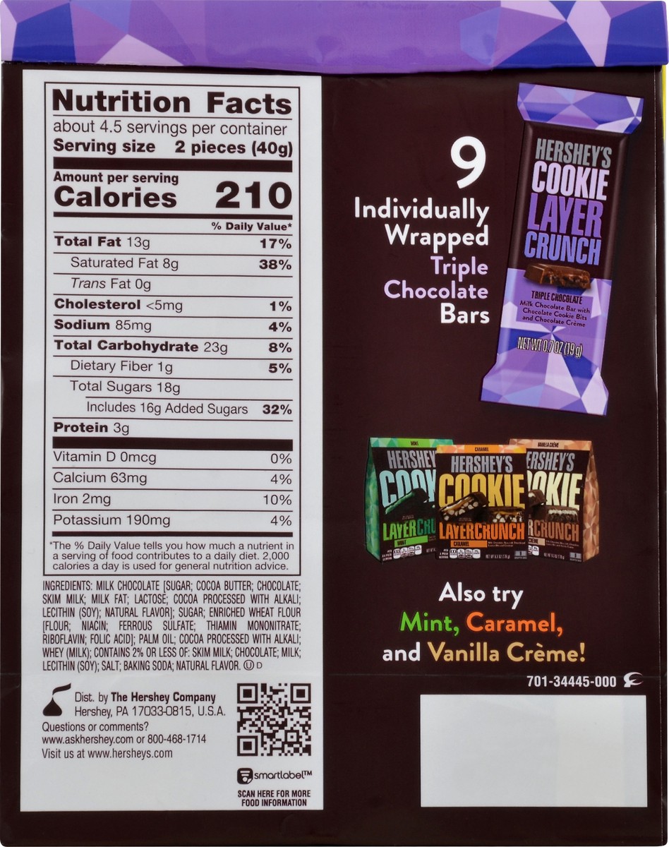 slide 3 of 6, Hershey's Triple Chocolate Cookie Layer Crunch, 6.3 oz