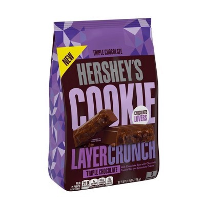 slide 1 of 6, Hershey's Triple Chocolate Cookie Layer Crunch, 6.3 oz