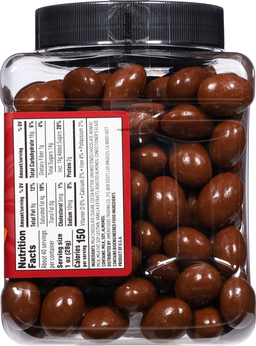 slide 6 of 13, First Street Choc Covered Almonds Jar, 40 oz