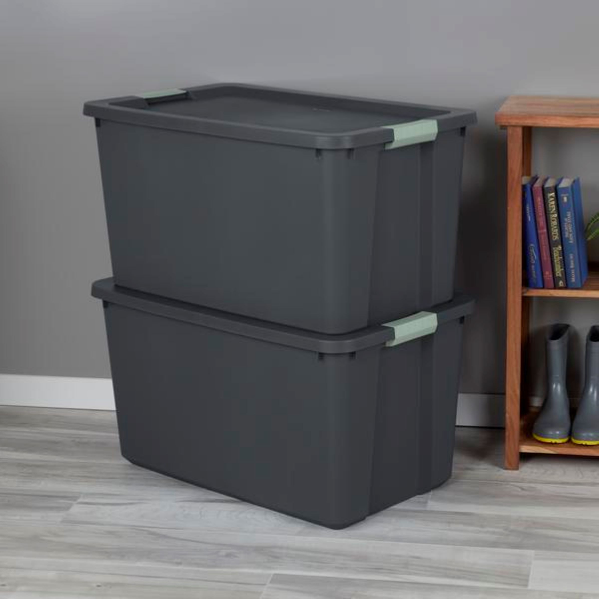 slide 2 of 3, Sterilite 34 Gallon Latch Tote Grey, 34 gal