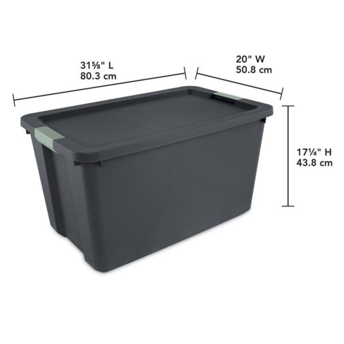 slide 3 of 3, Sterilite 34 Gallon Latch Tote Grey, 34 gal