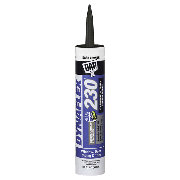 slide 1 of 1, DAP DYNAFLEX 230 100% Waterproof Window, Door & Trim Sealant - Dark Bronze, 10.1 fl oz