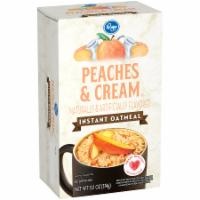 slide 1 of 1, Kroger Peaches & Cream Flavored Instant Oatmeal, 10 ct; 1.31 oz
