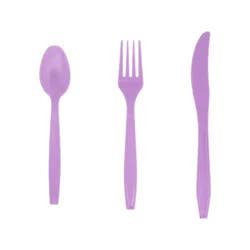 Meijer Lilac Plastic Cutlery, 18 Count