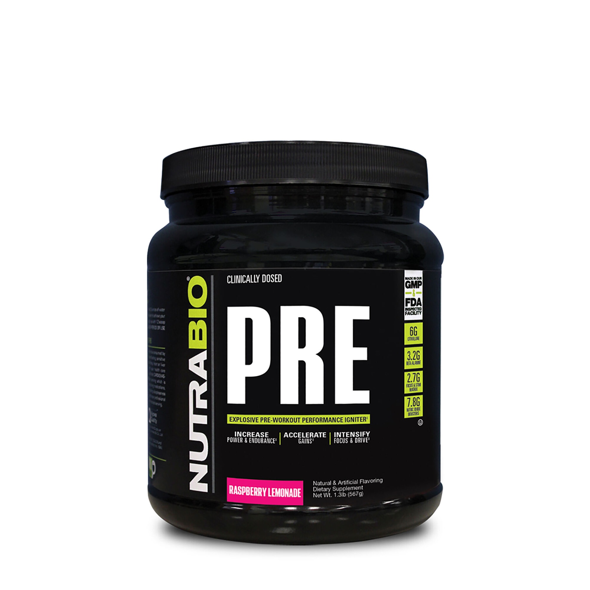 slide 1 of 1, NutraBio Pre Extreme - Raspberry Lemonade, 1 ct