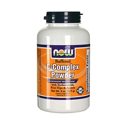 slide 1 of 2, NOW Foods, Vitamin C-Complex Powder, with Bioflavonoids, Rose Hips & Acerola, Antioxidant Protection, 0.62 oz