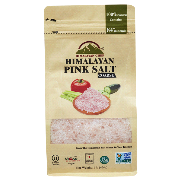 slide 1 of 1, Himalayan Chef Pink Coarse SaltZip lock bag, 1 lb