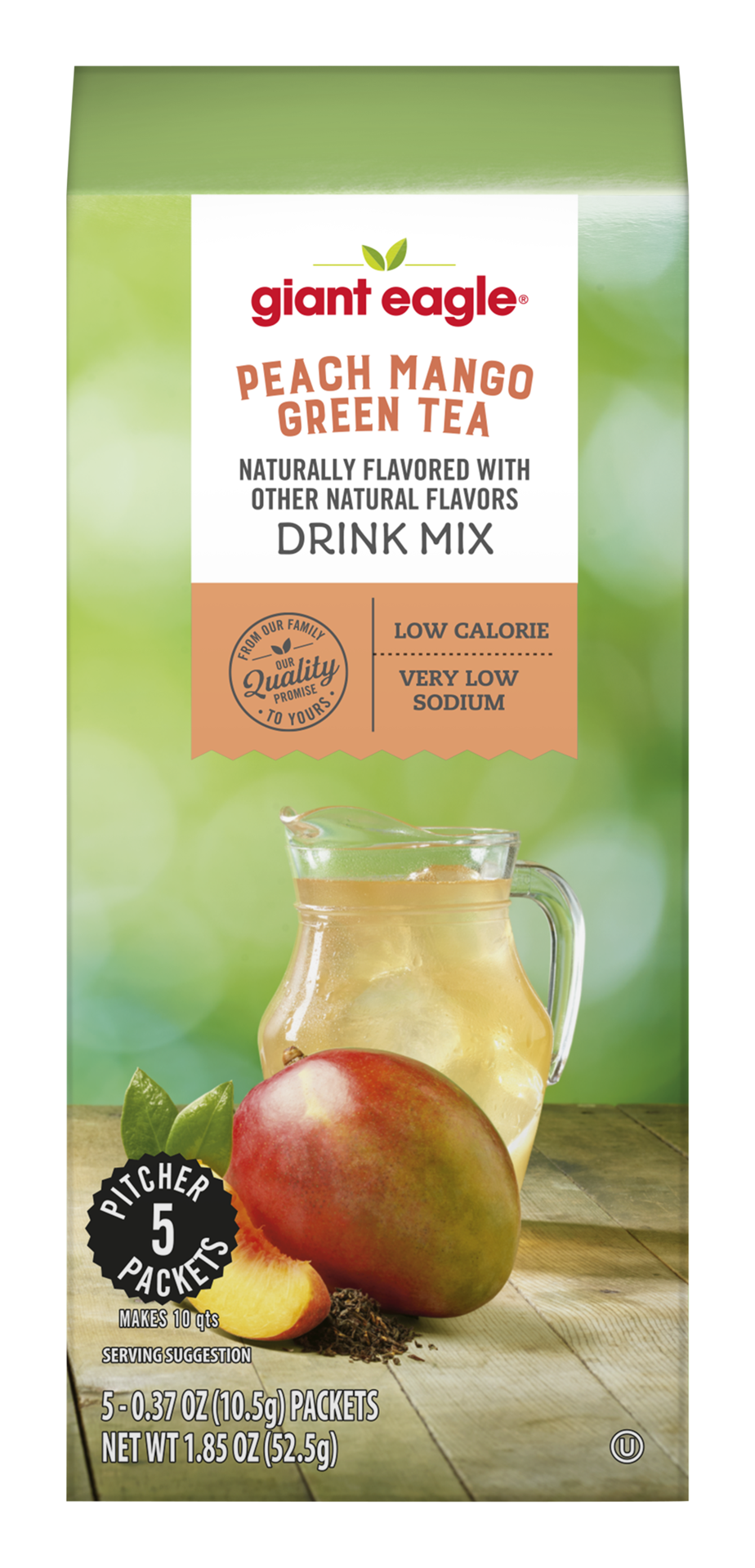 slide 1 of 1, Giant Eagle Peach Mango Green Tea Sugar Free Drink Mix - 10 qt, 10 qt
