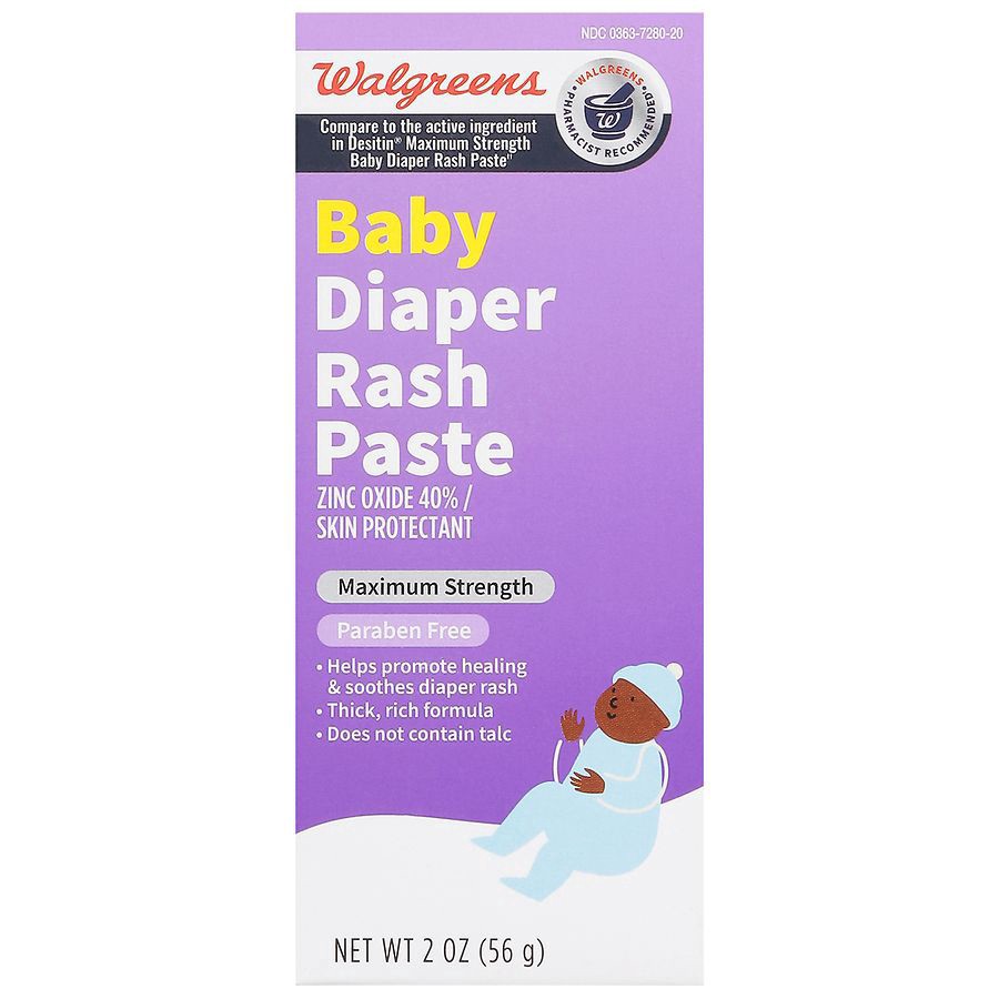 slide 1 of 3, Walgreens Maximum Strength Baby Diaper Rash Paste, 2 oz