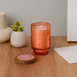 Foundry Candle Co. Tinted Glass Jar Candle with Lid Indigo Poppy 12oz