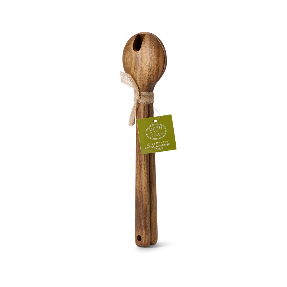 slide 4 of 4, Dash of That® Salad Server Acacia Wood, 2 ct