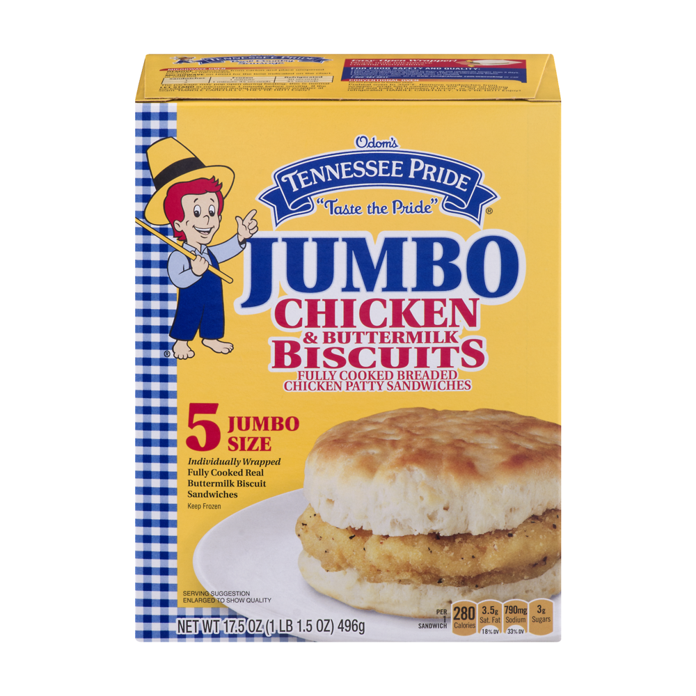 slide 1 of 1, Tennessee Pride Jumbo Chicken Buttermilk Biscuits, 17.5 oz