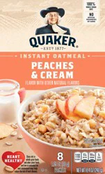 Quaker Peaches & Cream Instant Oatmeal 8 ea