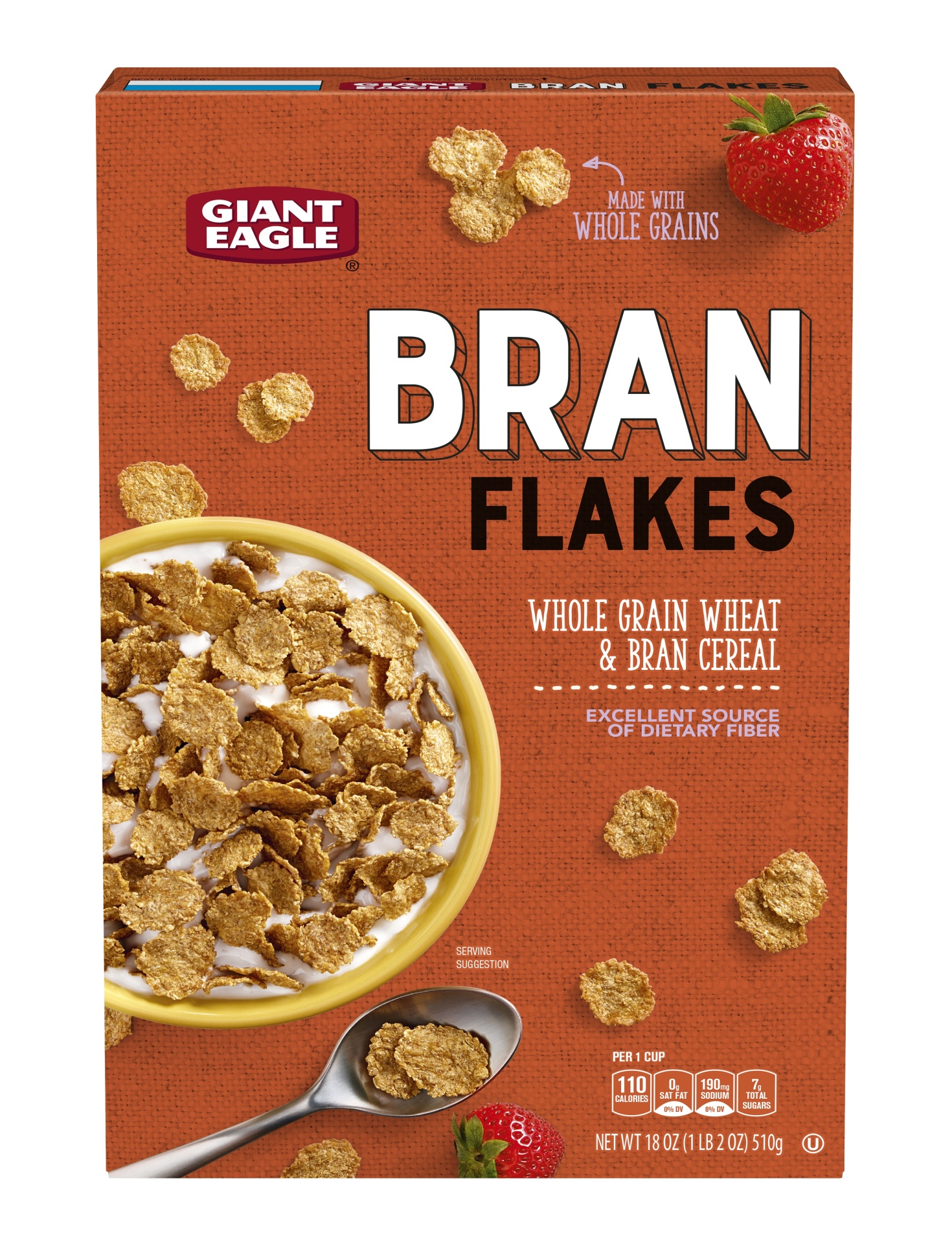 slide 1 of 1, Giant Eagle Cereal, Bran Flakes, 18 oz