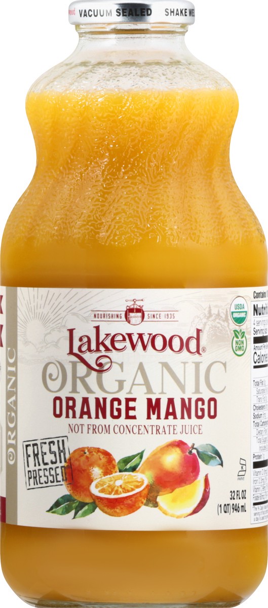 slide 1 of 12, Lakewood Organic Orange Mango 100% Juice - 32 oz, 32 oz