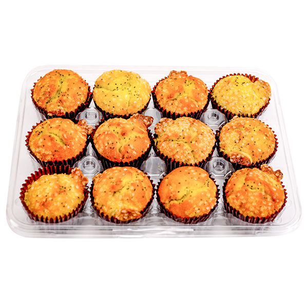 slide 1 of 1, L&B Lemon Poppy Seed Mini Muffins, 12 ct