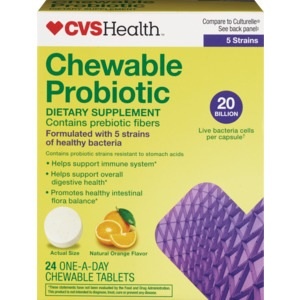 slide 1 of 1, CVS Health Chewable Probiotic Chewable Tablets, Orange, 24 ct