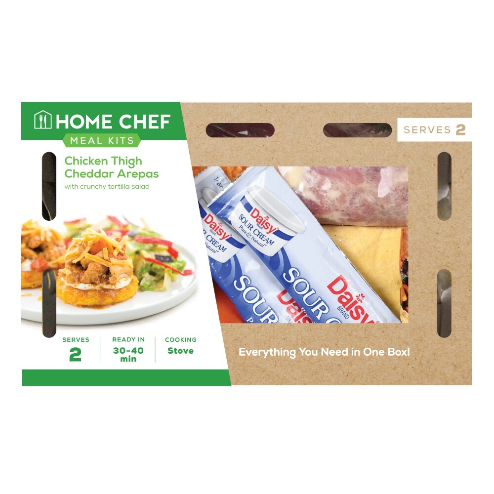 slide 1 of 1, Home Chef Meal Kits Chicken Thigh Cheddar Arepas, 37 oz