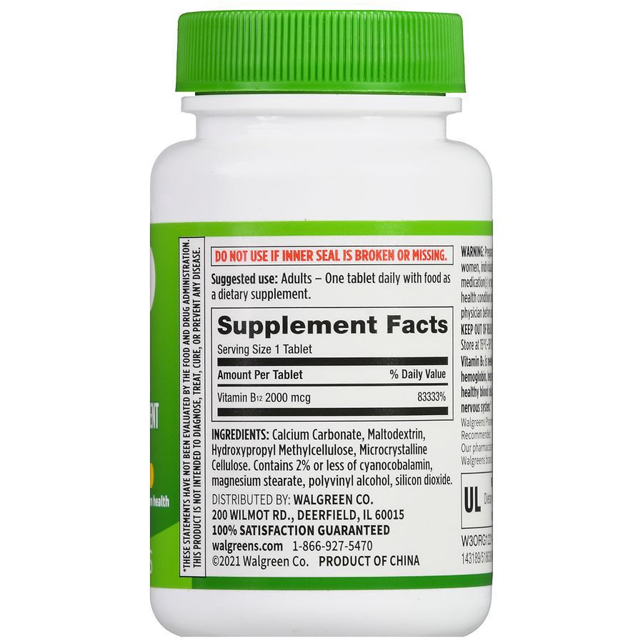 slide 3 of 5, Walgreens Timed Release Vitamin B12 2000 mcg, 120 ct