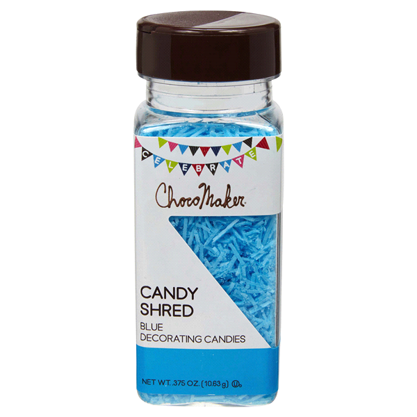 slide 1 of 1, ChocoMaker Blue Candy Shred, 0.375 oz