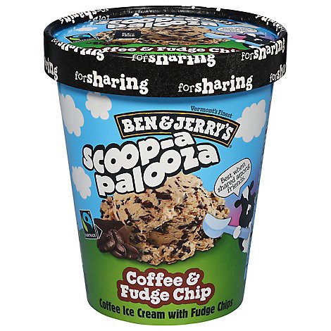 slide 1 of 1, Ben & Jerry's Ice Cream Coffee Fudge Chip 1 Qt - 1 QT, 1quart