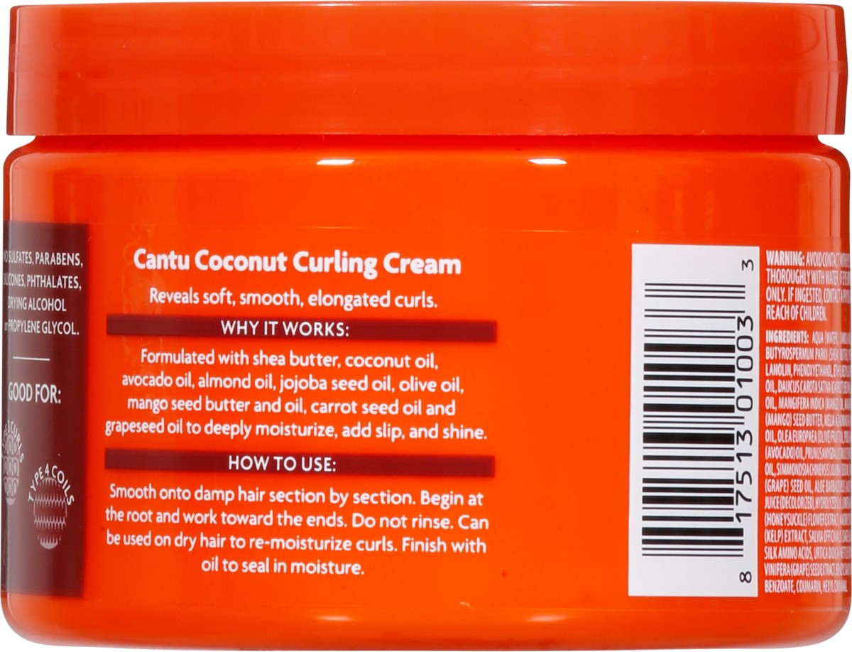 slide 4 of 9, Cantu Shea Butter Coconut Curlng Cream, 12 oz