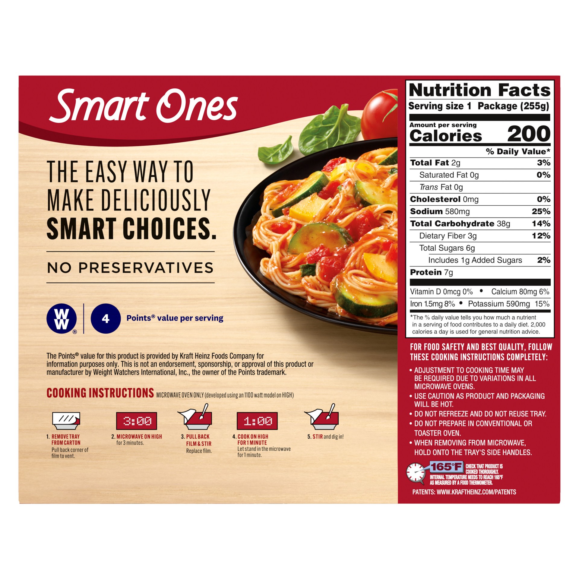 slide 3 of 5, Smart Ones Angel Hair Marinara Frozen Meal, 9 oz Box, 9 oz