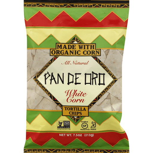 slide 3 of 3, Pan De Oro Tortilla Chips, White Corn, 7.5 oz