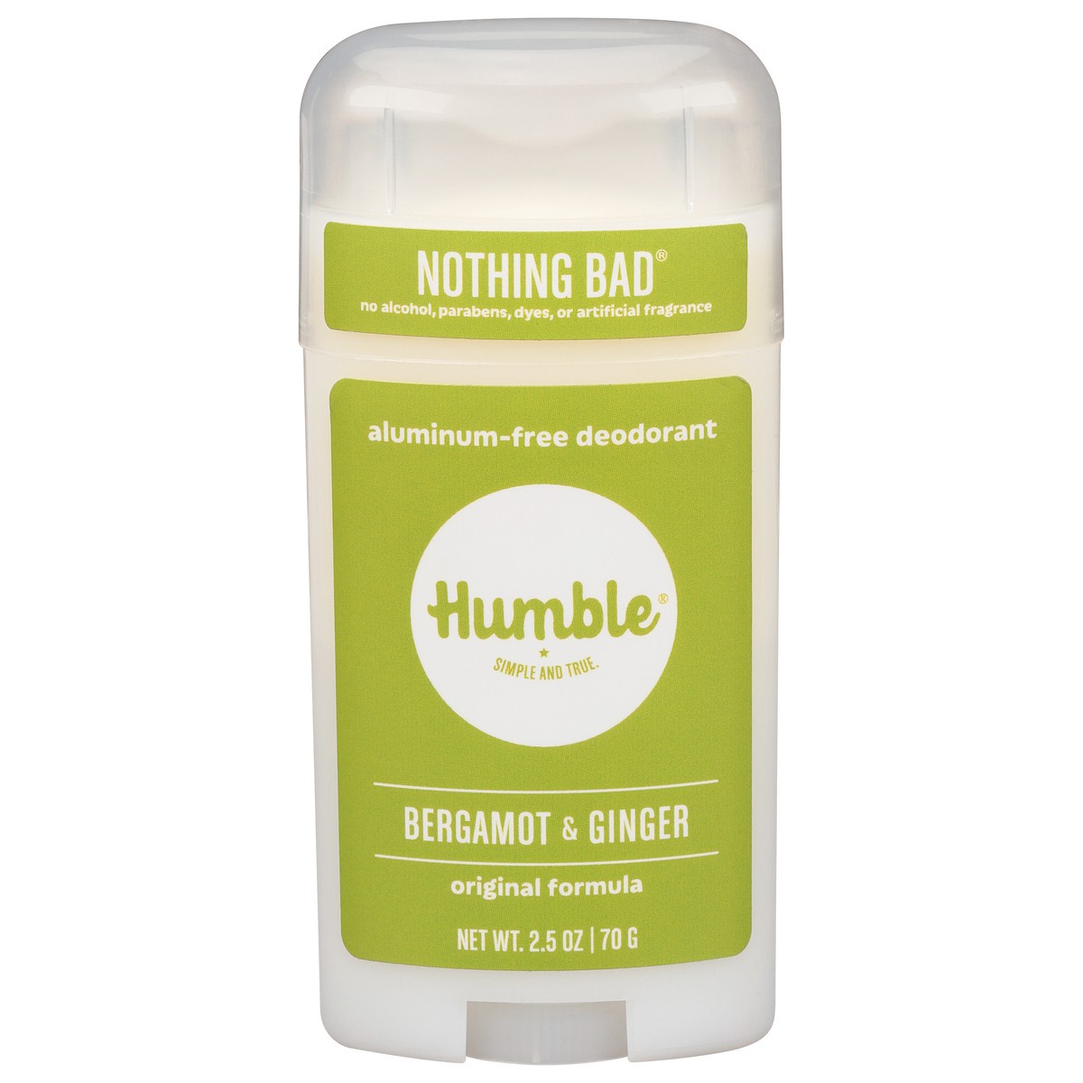slide 1 of 9, Humble Nothing Bad Aluminum-Free Original Formula Bergamot & Ginger Deodorant 2.5 oz, 2.5 oz