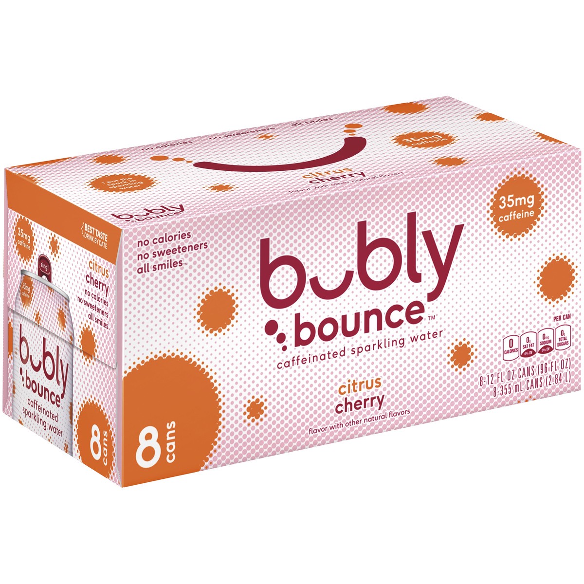 slide 6 of 10, bubly Citrus Cherry Enhanced Water, 8 ct