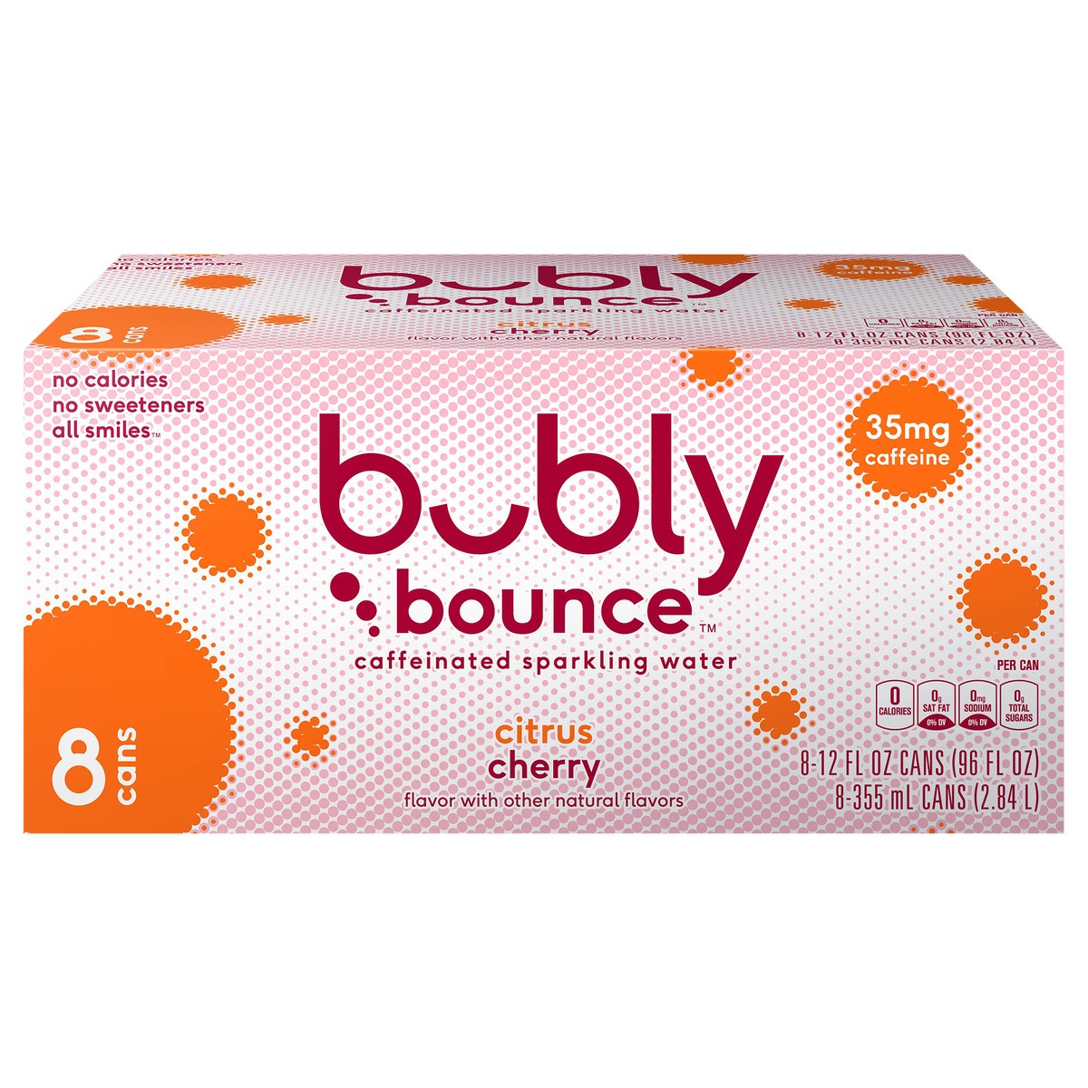 slide 1 of 10, bubly Citrus Cherry Enhanced Water, 8 ct