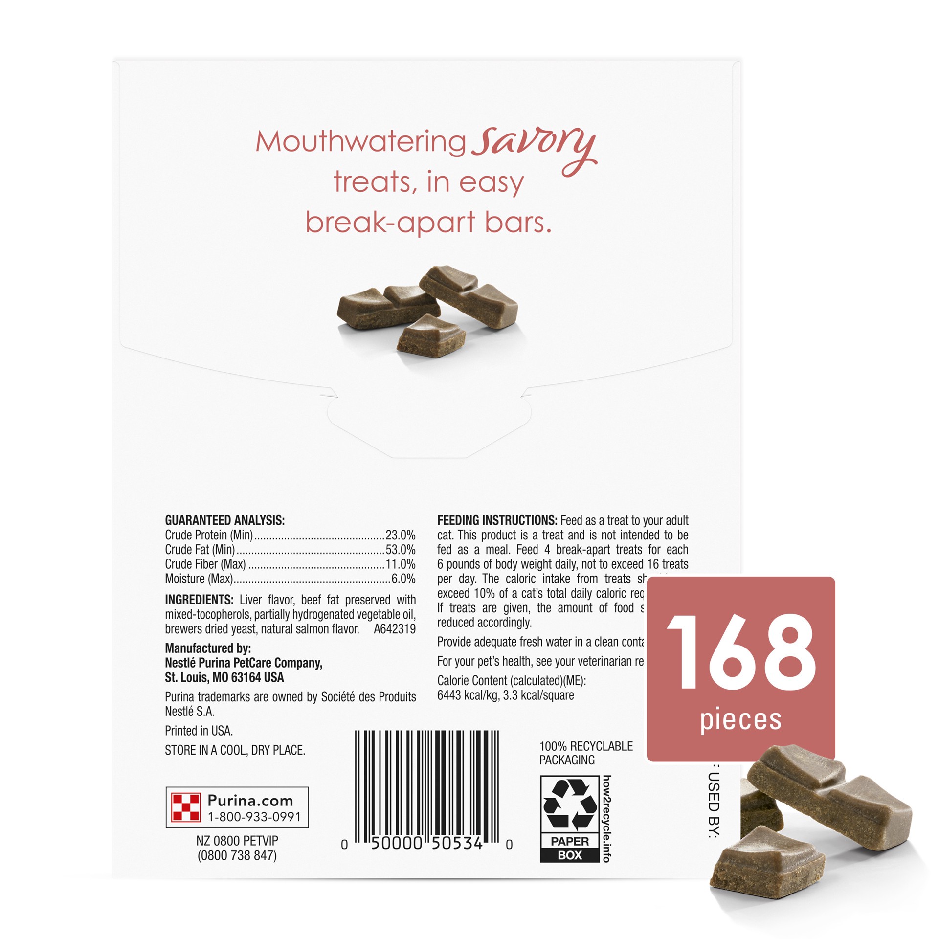 slide 8 of 9, Fancy Feast Purina Fancy Feast Limited Ingredient Cat Treats, Savory Cravings Salmon Flavor, 3 oz